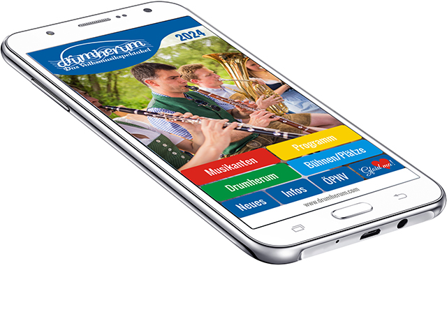 Smartphone mit drumherum app